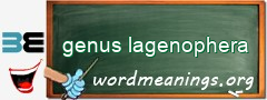 WordMeaning blackboard for genus lagenophera